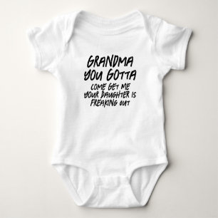 Oma, je moet me komen halen Grappige baby peuter Romper