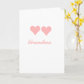 Oma kaart met roze harten (Gele Bloem)