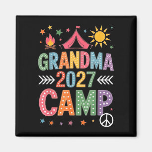 Oma kamp 2027 familie vakantie zomer kamperen magneet