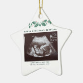 Oma Keepsake Kerstmis Zwangerschap Aankondiging Keramisch Ornament (Links)