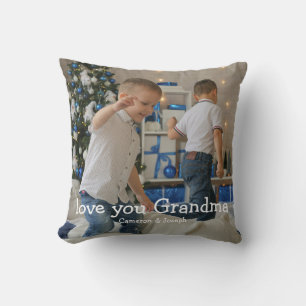 Oma Kerst Foto met Liefde Kussen