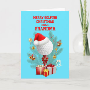 Oma Kerst Golfball Feestdagen Kaart