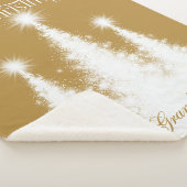 Oma Kerstdeken Goud Wit met Naam Sherpa Deken (3/4)