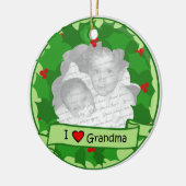 Oma Kerstkrans Foto Keramisch Ornament (Links)