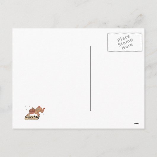 Oma Kerstversiering briefkaart (Achterkant)