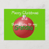 Oma Kerstversiering briefkaart (Voorkant)