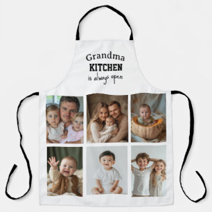 Oma Keuken is altijd open 6 aangepaste foto's Schort