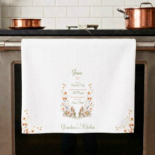 Oma Keuken Jezus Brood Des Levens Wilde Bloemen Theedoek