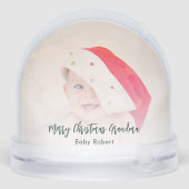 Oma Kinder Foto's Keepsake Custom Sneeuwbol (Achterkant)