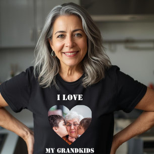 Oma kleinkinderen aangepaste gepersonaliseerde fot t-shirt