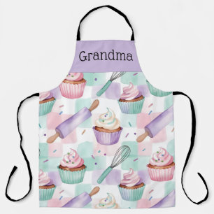 Oma Lavendel Teal Cupcake Bakploeg Schort