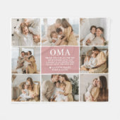 Oma Letter Custom Personalized Fleece Blanket (Voorkant (Horizontaal))
