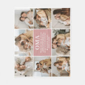 Oma Letter Custom Personalized Fleece Blanket Deken (Voorkant)