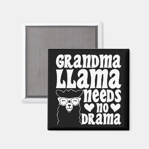 Oma Llama heeft geen drama nodig Moederdag Magneet