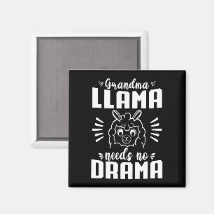 Oma Llama heeft geen drama nodig Schattigee Llama  Magneet