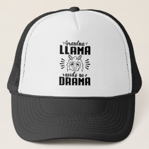 Oma Llama heeft geen drama nodig Schattigee Llama Trucker Pet