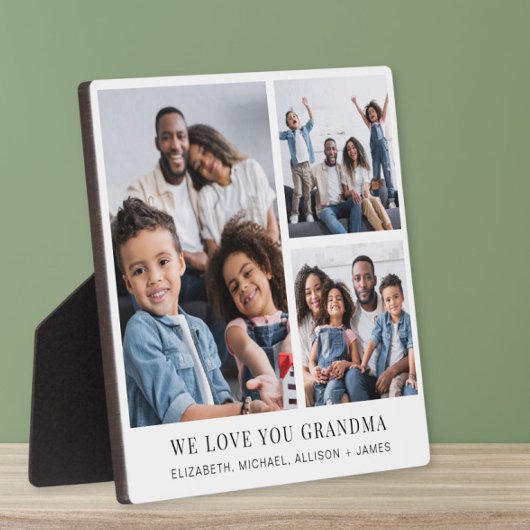 Oma Love You 3 Fotocollage Fotoplaat