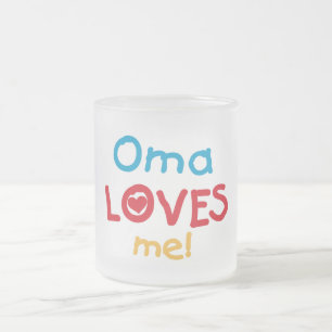 Oma Loves Me T-shirts en geschenken Matglas Koffiemok