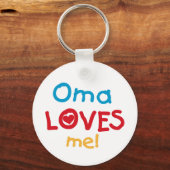 Oma Loves Me T-shirts en geschenken Sleutelhanger (Voorkant)