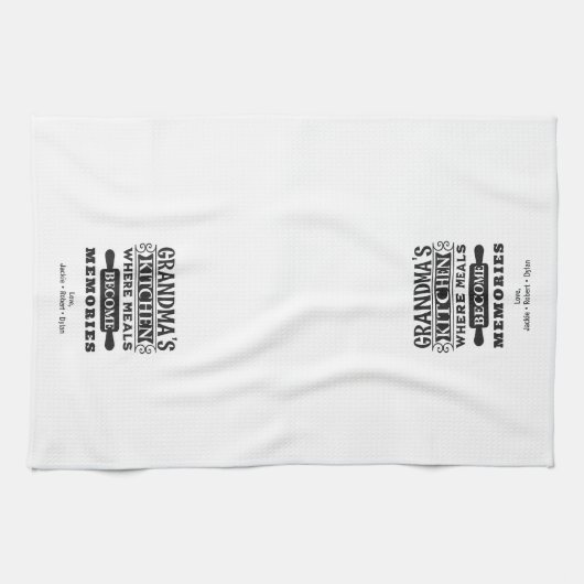 Oma maaltijden worden herinneringen theedoek (Horizontaal)