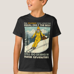 Oma mama gaat nog steeds skiën in de jaren zeventi t-shirt
