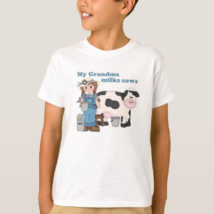Oma melkt koeien t-shirt