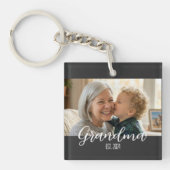 Oma Minimalistische Witte Script Tekst Sleutelhanger (Voorkant)