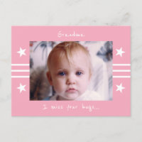 Oma mis je roze wit met sterren foto