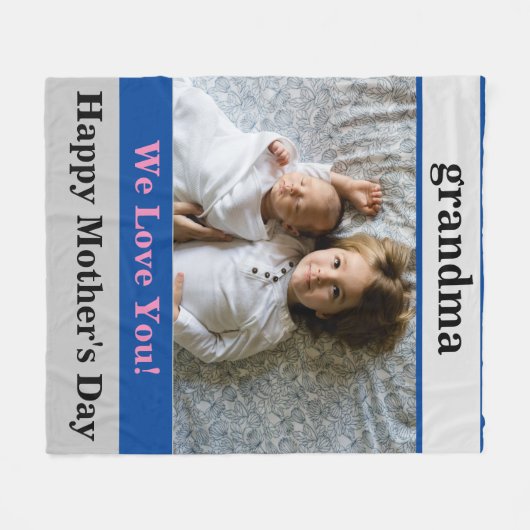 Oma Moederdag Fleece Deken (Voorkant (Horizontaal))