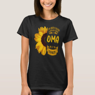 Oma Moederdag Grandouders Day Big Sunflower T-shirt