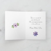 Oma, Moederdag kaart met geverfde bloemen. (Binnen)