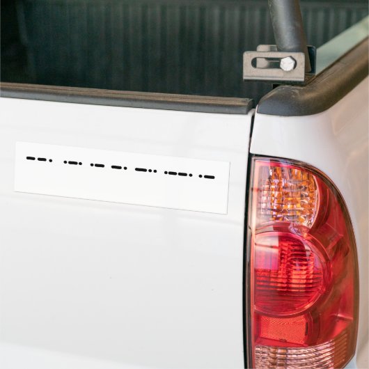 Oma Morse Code Bumpersticker (Op Truck)