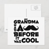 oma mustache briefkaart (Voorkant / Achterkant)