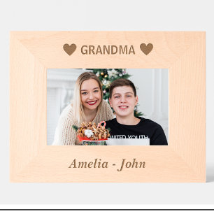 Oma Naam Persoonlijke houten fotolijst Gegraveerde Lijstjes