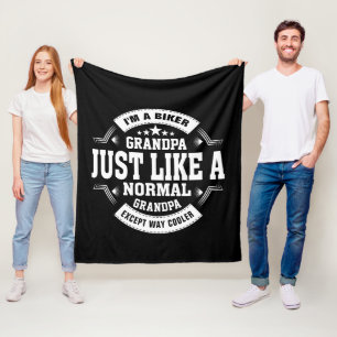 Oma naam wijzigen en wat tekst van Biker Grandfath Fleece Deken