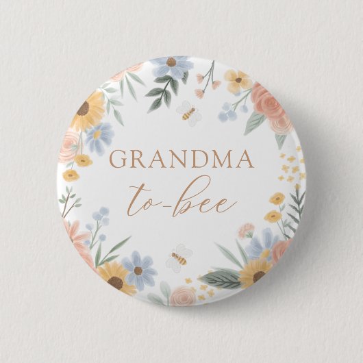 Oma naar Baby shower Button (Voorkant)