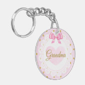 Oma naar Be | Geboorteaankondiging Sleutelhanger (Voorkant Links)