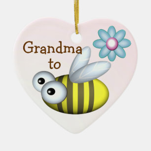 Oma naar Bee / aankondiging verwacht Keramisch Ornament