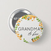 Oma naar honingbijen Baby shower Button (Voorkant /achterkant)