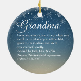 Oma Nan Grootmoeder Definitie Foto Kerstmis Keramisch Ornament