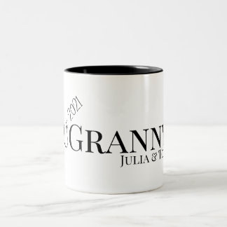 Oma of Grammy ingestelde gewoonte jaar modern Tweekleurige Koffiemok