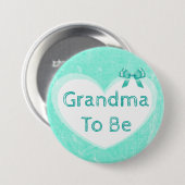 Oma om Baby shower Button blauw te zijn (Voorkant /achterkant)