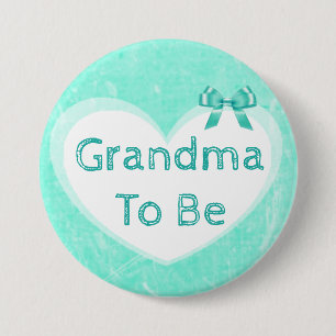 Oma om Baby shower Button blauw te zijn