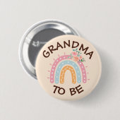 Oma om Baby shower Button Rainbow thema (Voorkant /achterkant)
