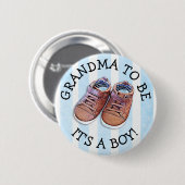 Oma om Baby shower Button te zijn (Voorkant /achterkant)