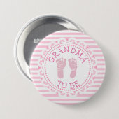 Oma om Baby shower Button te zijn (Voorkant /achterkant)