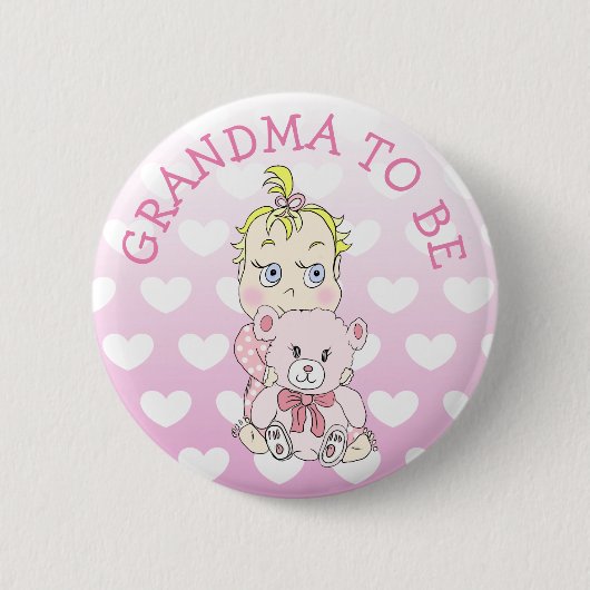 Oma om Baby shower Button te zijn (Voorkant)