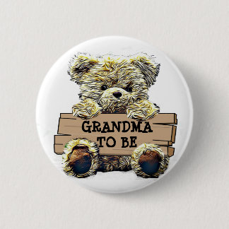 Oma om Baby shower Button te zijn