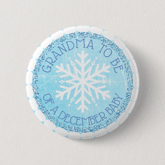 Oma om Blue Winter December Baby Button te worden (Voorkant)