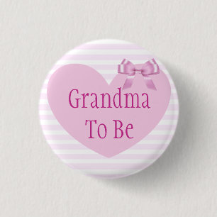 Oma om Button van roze Baby shower te zijn